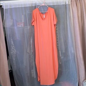 Coral long dress